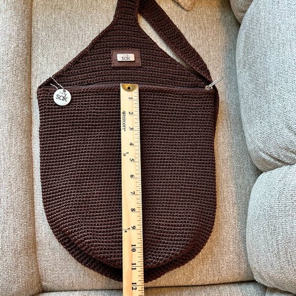 The Sak Brown Crochet Crossbody Sling Bag - Picture 11 of 13
